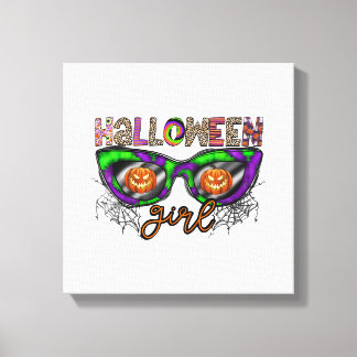 Halloween-flicka Canvastryck