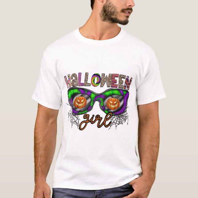 Halloween-flicka T Shirt (Framsida)