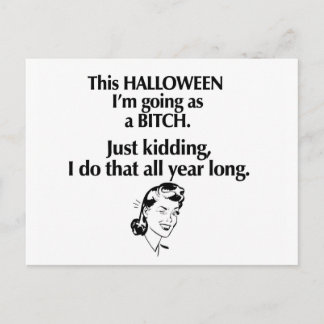 halloween-flicka vykort