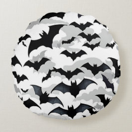 Halloween Flies Fladdermus Rund Kudde