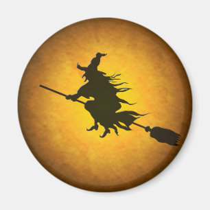 Halloween Flies Witch Magnet
