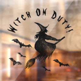 Halloween Flies Witch Spooky Full Moon Black