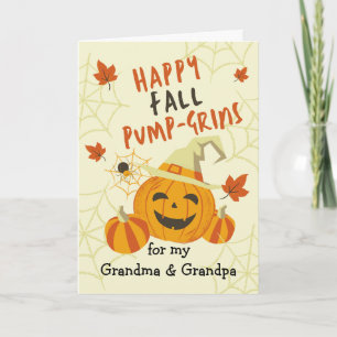 Halloween Flin för Grandföräldrar Jack o'Lantern Kort