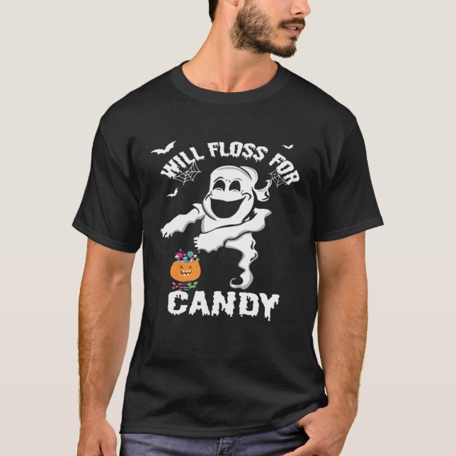 Halloween  Flossing Ghost Dance Kids T Shirt (Framsida)