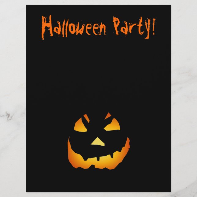 Halloween-flyer: Jack-o-Lantern Reklamblad (Framsidan)