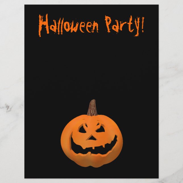 Halloween Flyer: Jack-o-Lantern Reklamblad (Framsidan)