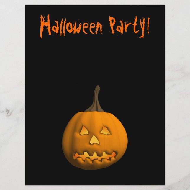 Halloween Flyer: Jack-o-Lantern Reklamblad (Framsidan)