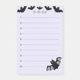 Halloween flygande fladdermöss på periwinkle Att G Post-it Block