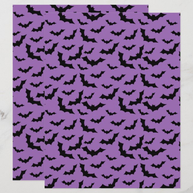 Halloween flygande fladdermusutskrift, läskigt fla (Fram/baksida)