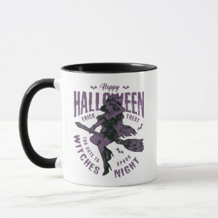Halloween-flygande Witch Mugg - "För tyst för Spoo