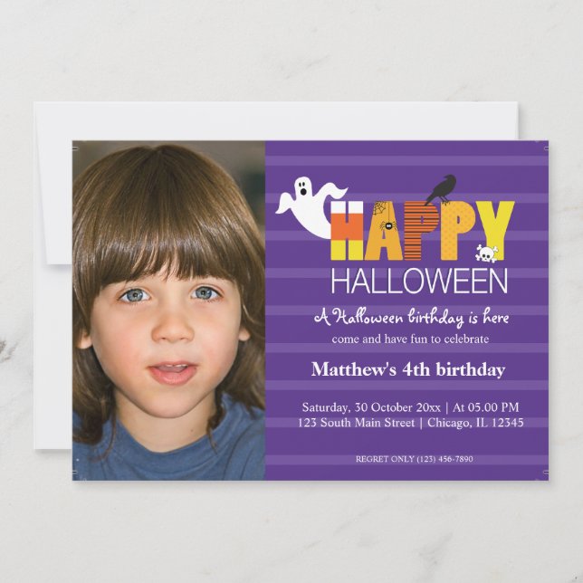 Halloween Födelsedag Inbjudningar (Framsida)