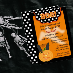Halloween Födelsedag Inbjudningar