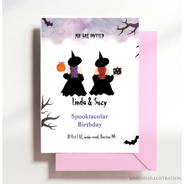 Halloween-födelsedag Inbjudningar (Skapare uppladdad)