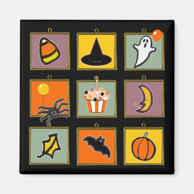 Halloween Födelsedag Magnet (Framsidan)