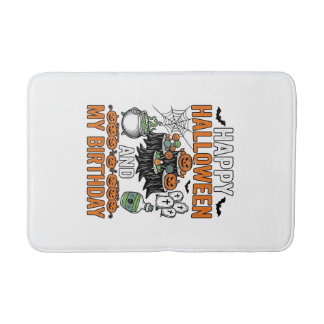 Halloween Födelsedag Vintage Pumpkin Party Design_ Badrumsmatta