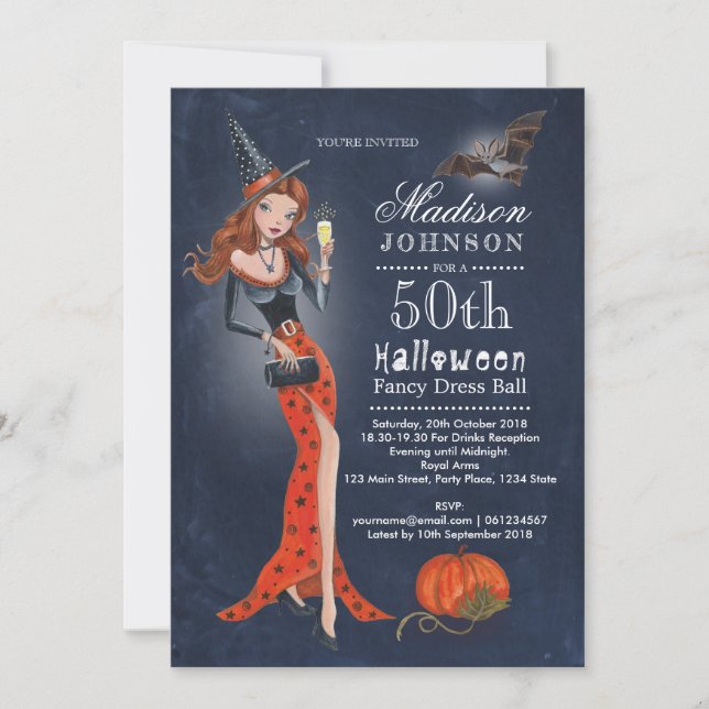 Halloween | Födelsedagsfest 50 | Inbjudan (Framsida)