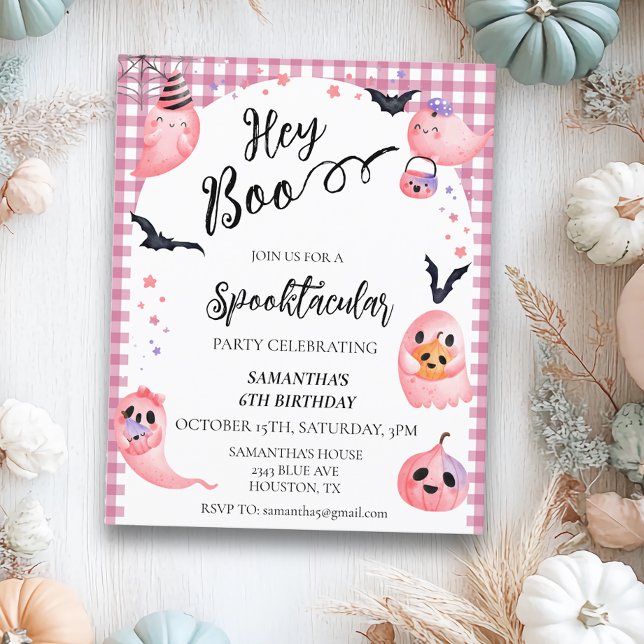 Halloween Födelsedagsfest för Barn Hej Spöke Rosa  (Skapare uppladdad)