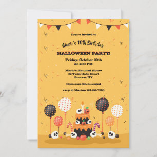 Halloween Födelsedagsfest inbjudan