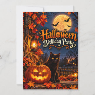 Halloween Födelsedagsfest Inbjudan