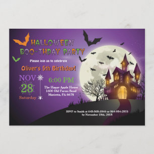 Halloween Födelsedagsfest inbjudan