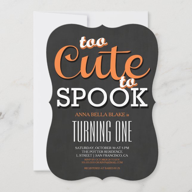 Halloween födelsedagsfest inbjudan (Framsida)