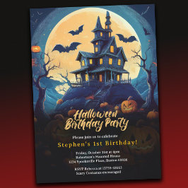 Halloween Födelsedagsfest inbjudan