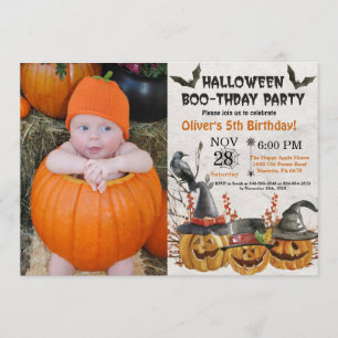 Halloween födelsedagsfest inbjudan