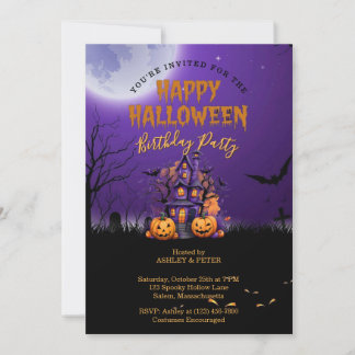 Halloween Födelsedagsfest Inbjudan