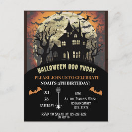 Halloween-födelsedagsfest Inbjudan Vykort
