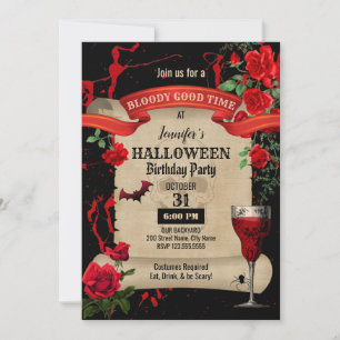 Halloween-Födelsedagsfest Inbjudningar