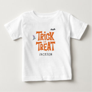 Halloween-födelsedagsfest med bus eller godis t shirt