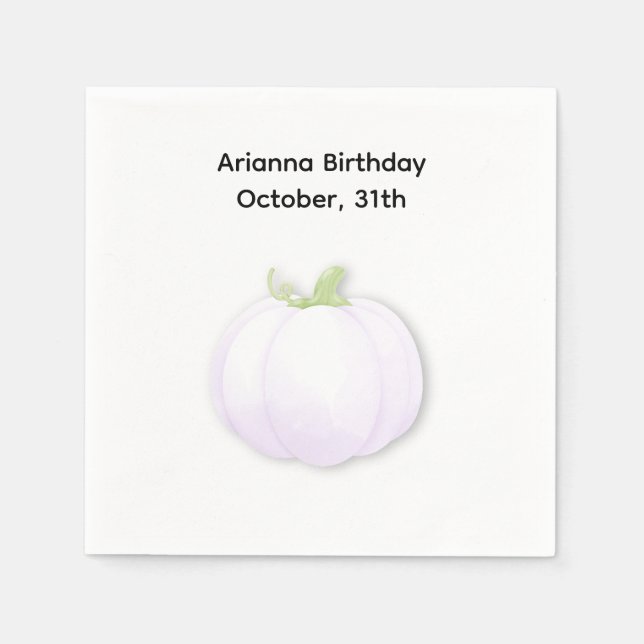 Halloween-Födelsedagsfest | Minimal dockningsdesig Pappersservett (Framsidan)