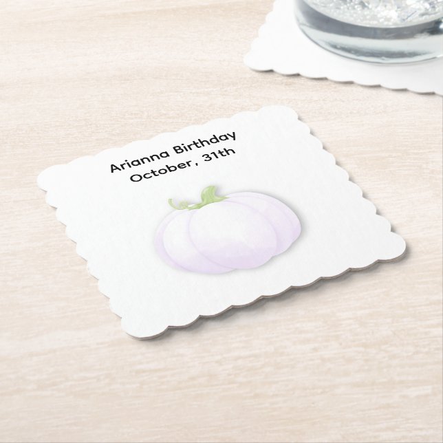 Halloween-Födelsedagsfest | Minimal dockningsdesig Underlägg Papper (Vinklad)