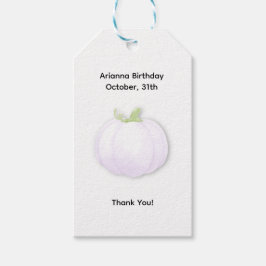 Halloween Födelsedagsfest | Minimalistisk Pumpa De Presentetikett