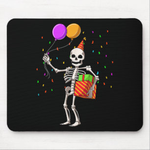 Halloween Födelsedagsfest Outfit Skeleton Birthday Musmatta