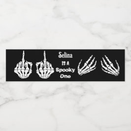 Halloween Födelsedagsfest Skeleton Halloween Vattenflaskor Etikett