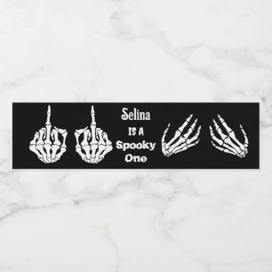 Halloween Födelsedagsfest Skeleton Halloween Vattenflaskor Etikett