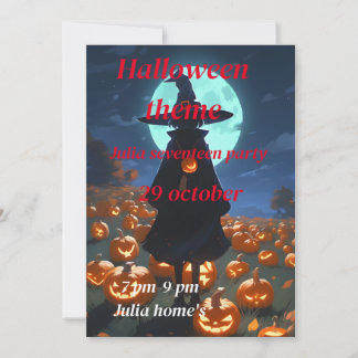 Halloween-födelsedagsinbjudan Inbjudningar