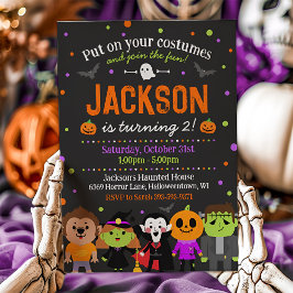Halloween-födelsedagsinbjudan, Kids Costume Party Inbjudningar