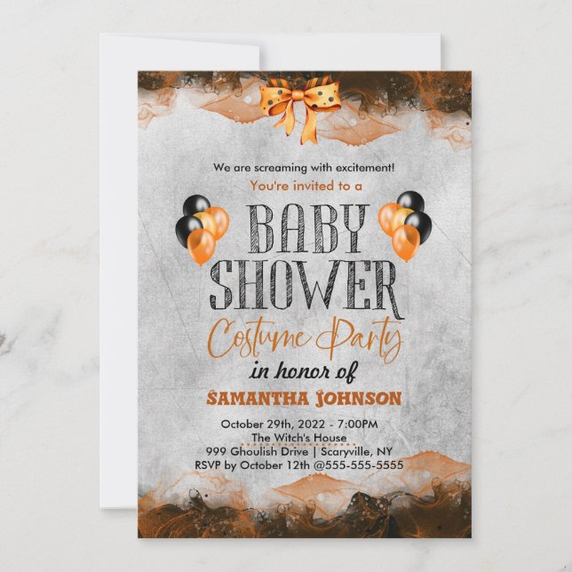 Halloween-födelsedagsinbjudan med fladdermöss inbjudningar (Framsida)