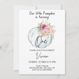 Halloween-födelsedagsinbjudan Pumpkin Inbjudan B-d