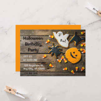 Halloween-födelsedagsinbjudningar Inbjudningar