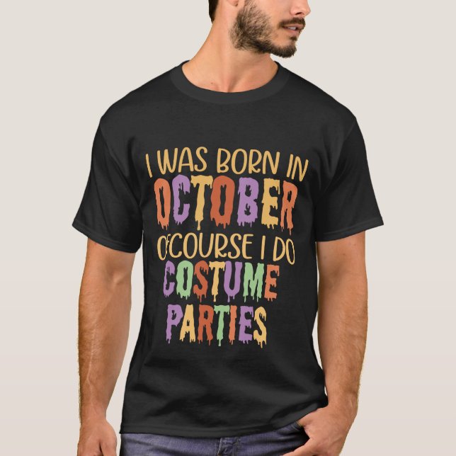 Halloween-födelsedagskalas T Shirt (Framsida)