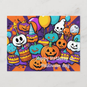 Halloween & födelsedagskort vykort