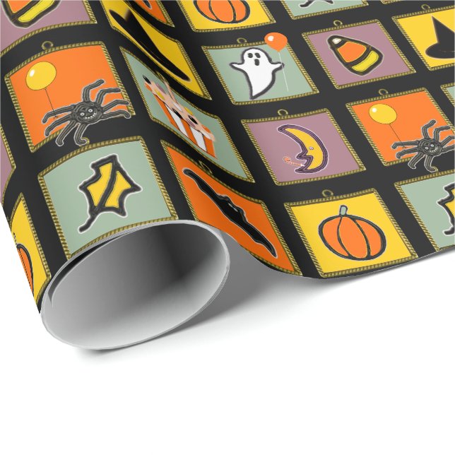 Halloween Födelsedagspresent Presentpapper (Rullad Hörn)