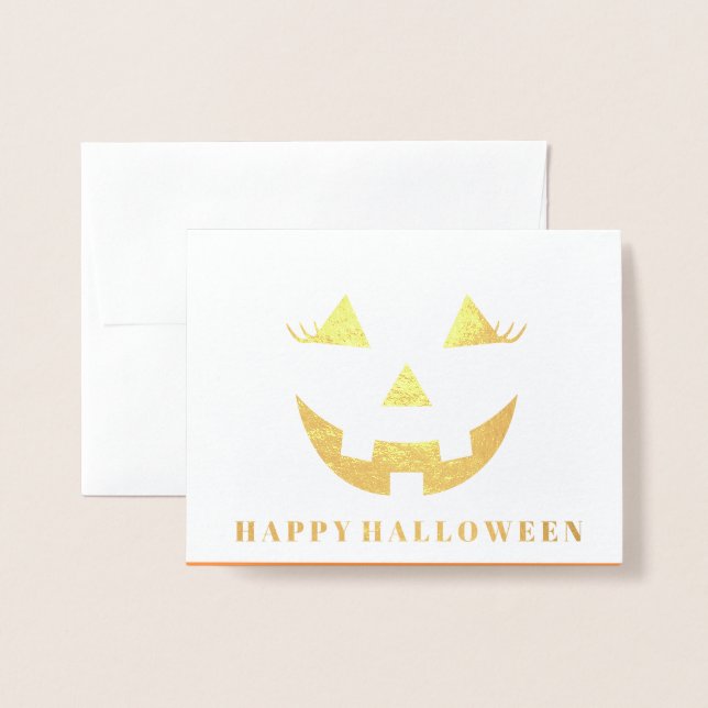 Halloween Foil Card Folierat Kort (Framsida med kuvert)