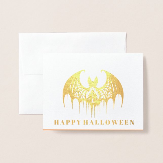 Halloween Foil Card Folierat Kort (Framsida med kuvert)