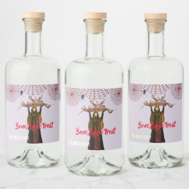 Halloween Food and Beverage Label Set Spritflaskor Etikett