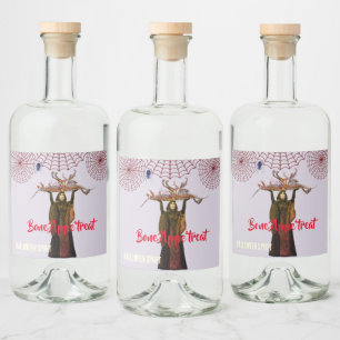 Halloween Food and Beverage Label Set Spritflaskor Etikett