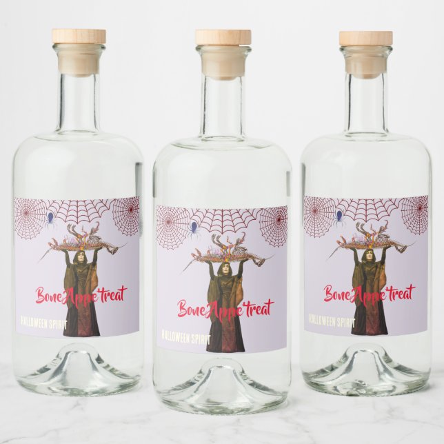 Halloween Food and Beverage Label Set Spritflaskor Etikett (Flaskor)